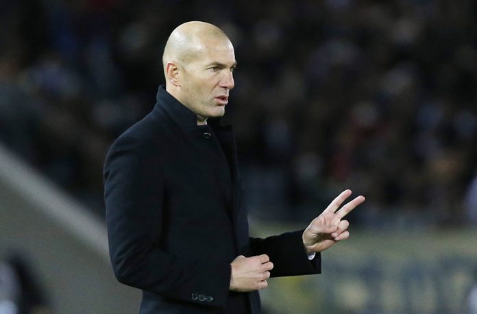 Real Madrid coach Zinedine Zidane