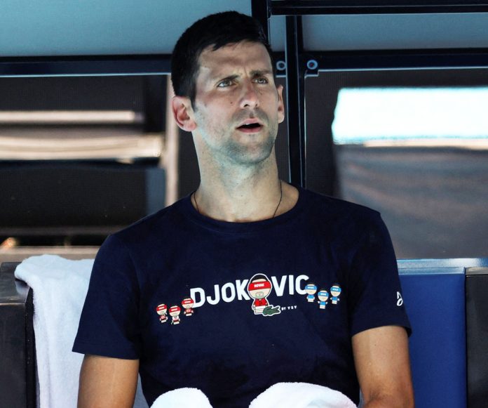 Serbian tennis player Novak Djokovic rests at Melbourne Park as questions remain over the legal battle regarding his visa to play in the Australian Open