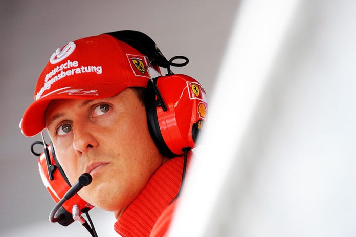 File photo of Schumacher looking on during the qualifying session for the Italian F1 Grand Prix race at the Monza racetrack in Monza