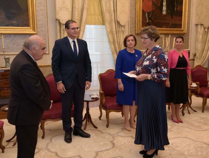 President George Vella is presented with the letters of credence