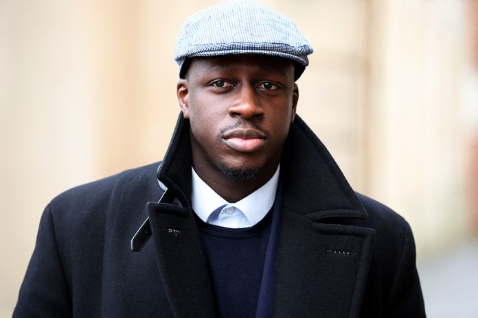 Manchester City's Benjamin Mendy arrives at Chester Crown Court for his trial following allegations of rape and sexual assault