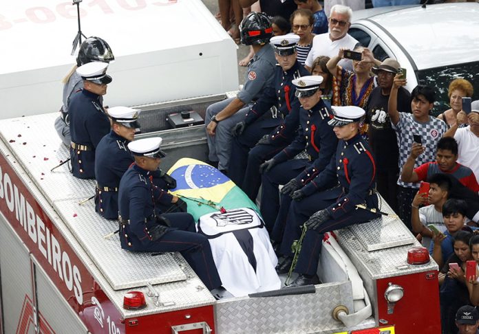 Death of Brazilian soccer legend Pele in Santos