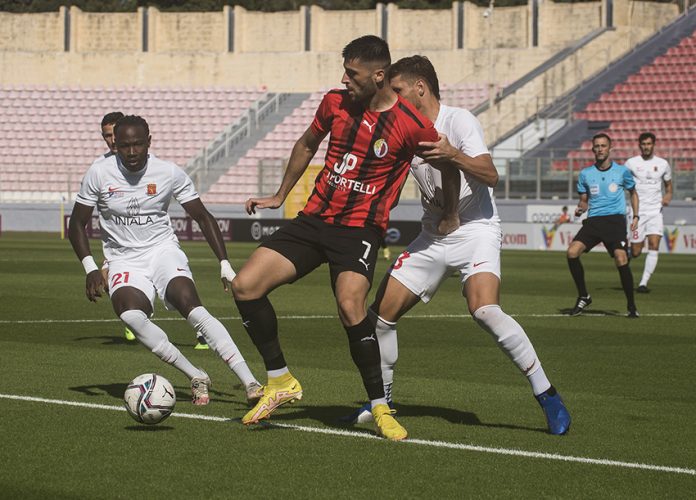 8 Oct 2022 Hamrun v Valletta - 21 Bradley Steed Kamdem Fewo - 7 Luke Montebello - 3 Enzo Ruiz