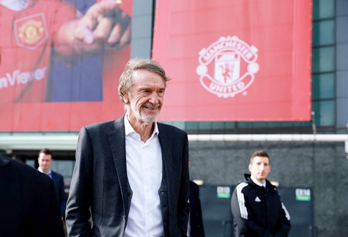 Ineos chairman Jim Ratcliffe is pictured at Old Trafford