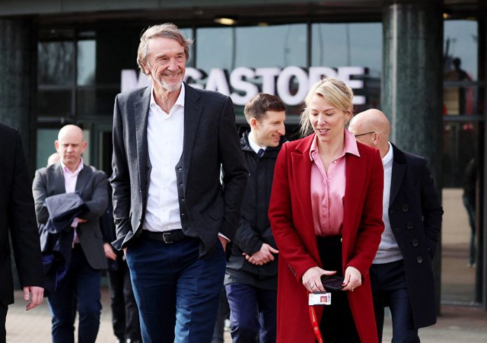 Ineos chairman Jim Ratcliffe is pictured at Old Trafford