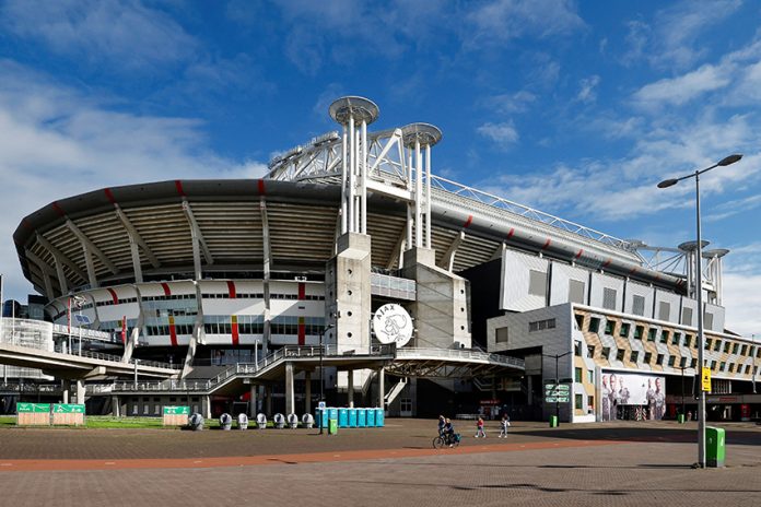 Aftermath of the destruction by hooligans at Sunday's abandoned match between Ajax and Feyenoord in Amsterdam