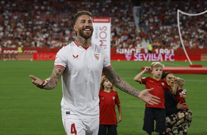 Sevilla unveil new signing Sergio Ramos