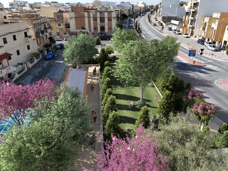 Proġett li ser jikkonsisti fi tħawwil ta’ għexieren ta’ siġar ġodda, 20 parkeġġ ġdid u mgħammar b’sistemi sostenibbli