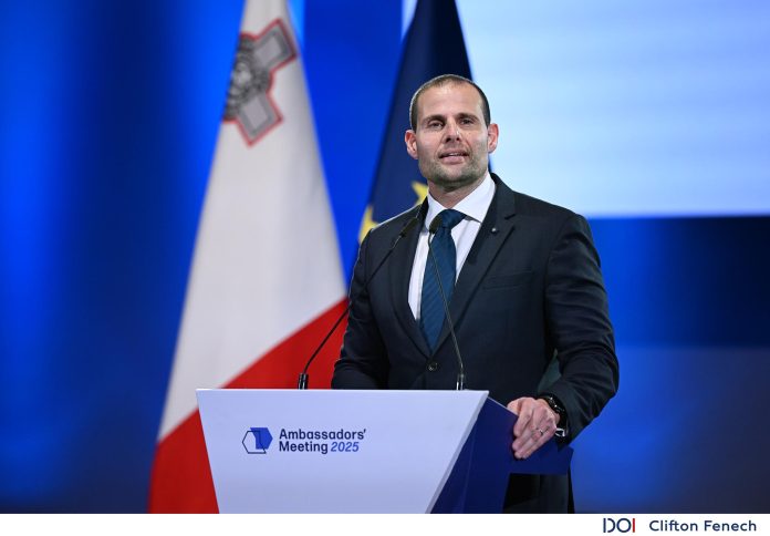 Prime Minister Robert Abela attends the Ambassadors meeting