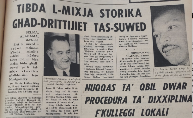Bħal lum bdiet il-mixja storika għad-drittijiet tas-suwed