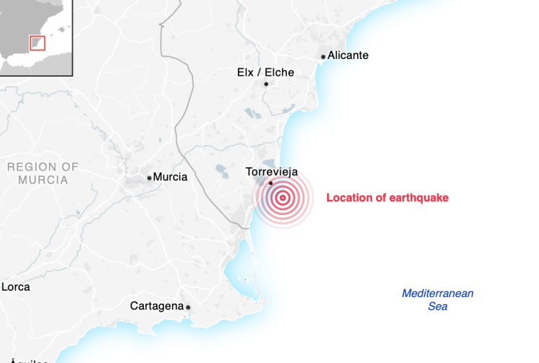 Terremot fiż-żona turista Costa Blanca fi Spanja…
