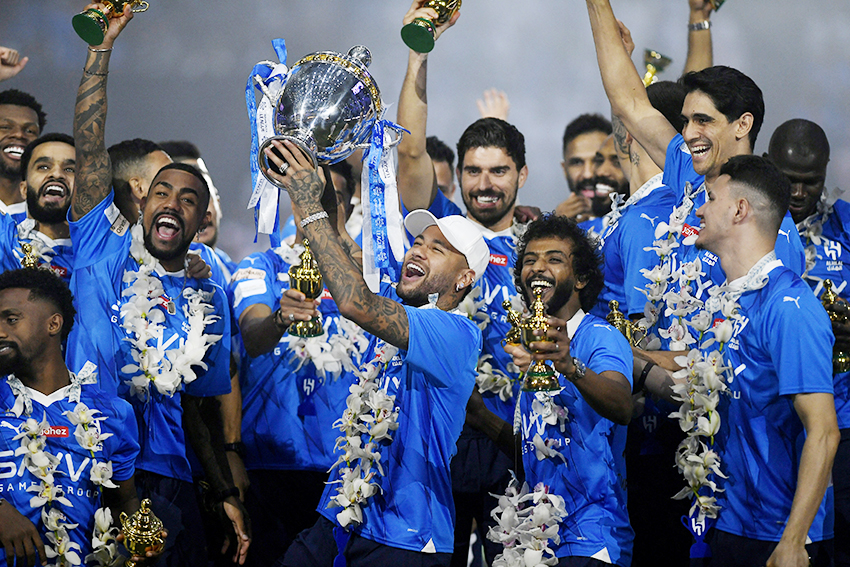 Saudi Pro League - Al Hilal celebrate winning the Saudi Pro League