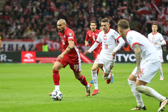 24 March 2025 - Poland v Malta -10 Teddy teuma - 10 Sebastian Szymanski