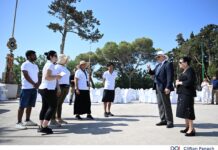 Il-President tiltaqa’ mal-ħaddiema li qed iħejju għall-Ball of the August Moon ta’ din is-sena