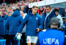 Cristiano Ronaldo jiltaqa’ mal-coach Jorge Jesus wara li tħalla fuq il-bank kontra n-Norveġja