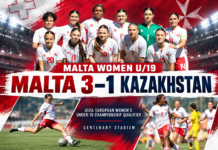 Nisa U/19: Il-Maltin jagħlqu l-kampanja b’rebħa fuq il-Kazakhstan