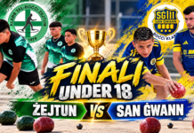 San Ġwann jisfidaw lil Żejtun fil-finali tal-Boċċi U18